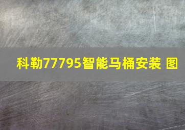 科勒77795智能马桶安装 图